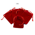 Red Plush Velvet Pouch (1 Piece) Size 3 by 4 Inches Small Deluxe Gift Bag