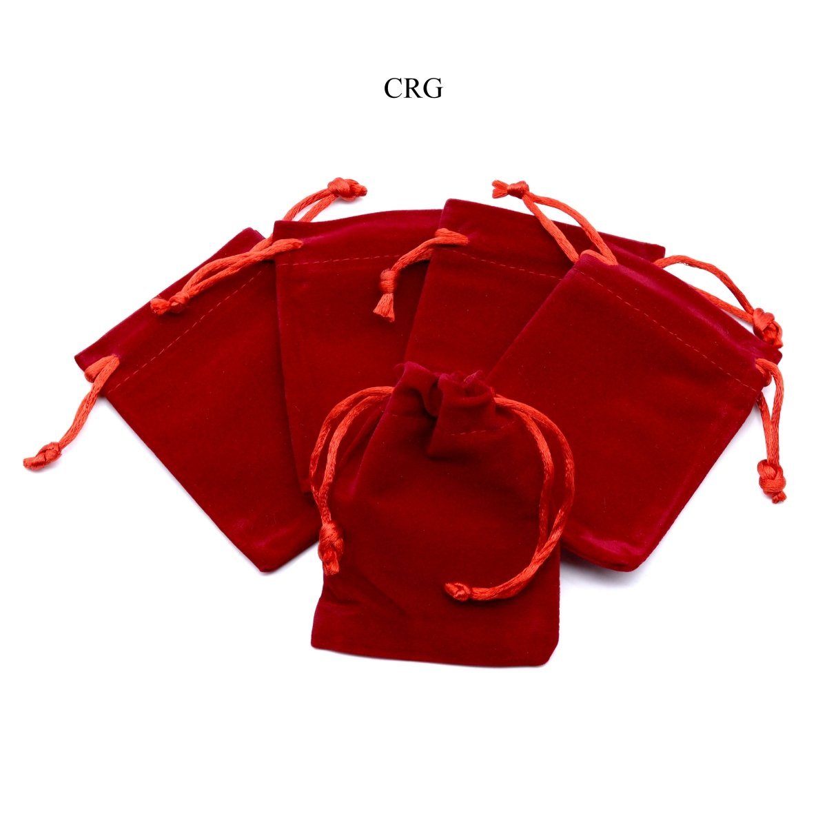 Red Plush Velvet Pouch (1 Piece) Size 3 by 4 Inches Small Deluxe Gift Bag