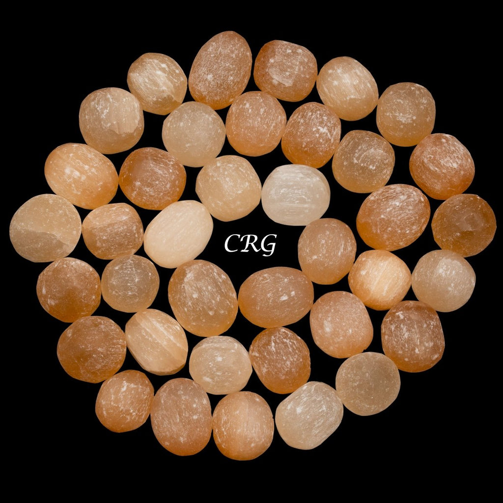 Red Selenite Hand Carved Tumbled  25 to 50 mm (12 Pieces)
