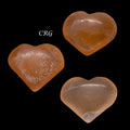 Red Selenite Puffy Heart 40 to 55mm (4 Pieces)
