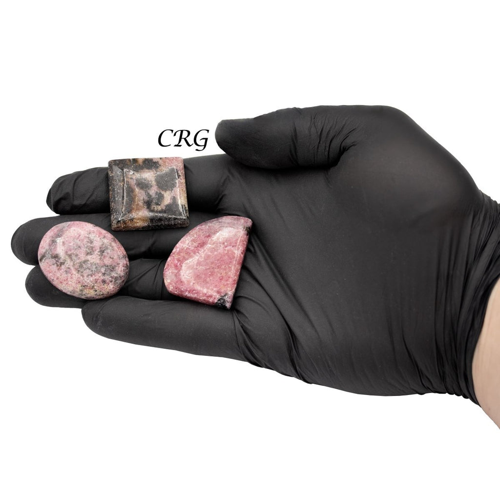 Rhodonite Cabochons (75 Grams) Mixed Sizes Crystal Bulk Wholesale Lot Crystal Minerals
