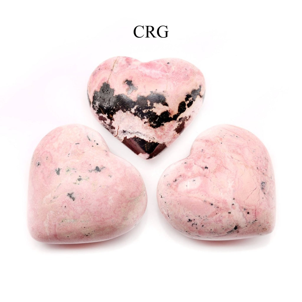 Rhodonite Puffy Heart (1 Piece) Size 40 to 50 mm Polished Crystal Gemstone Shape