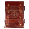 Rose Quartz Leather Notebook (1 Piece) Size 17 by 12 cm Parchment Paper Crystal Journal
