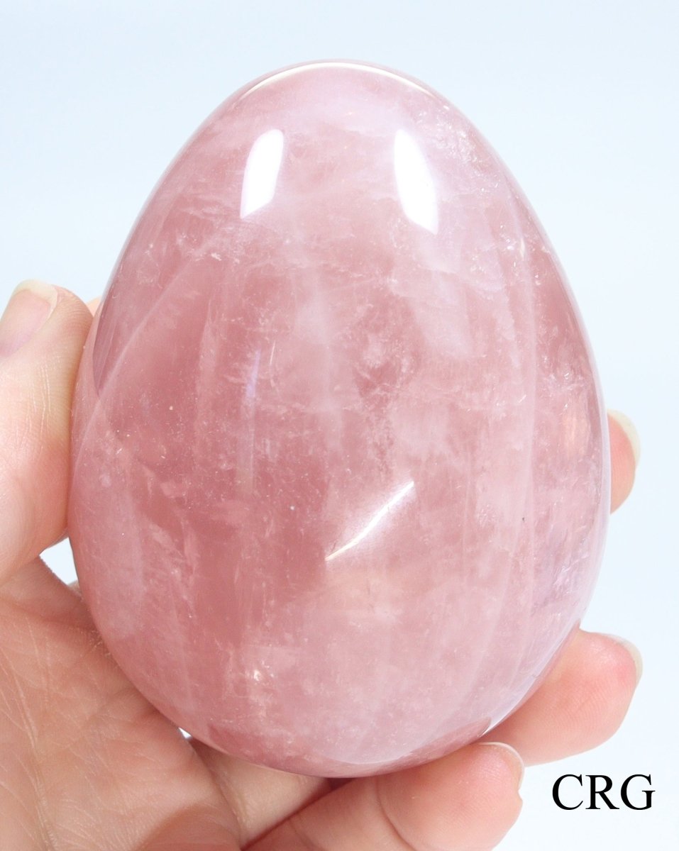 Rose Quartz Madagascar "Top Red" Gemstone Egg (1 Piece) Size 50 to 60 mm Crystal Shape