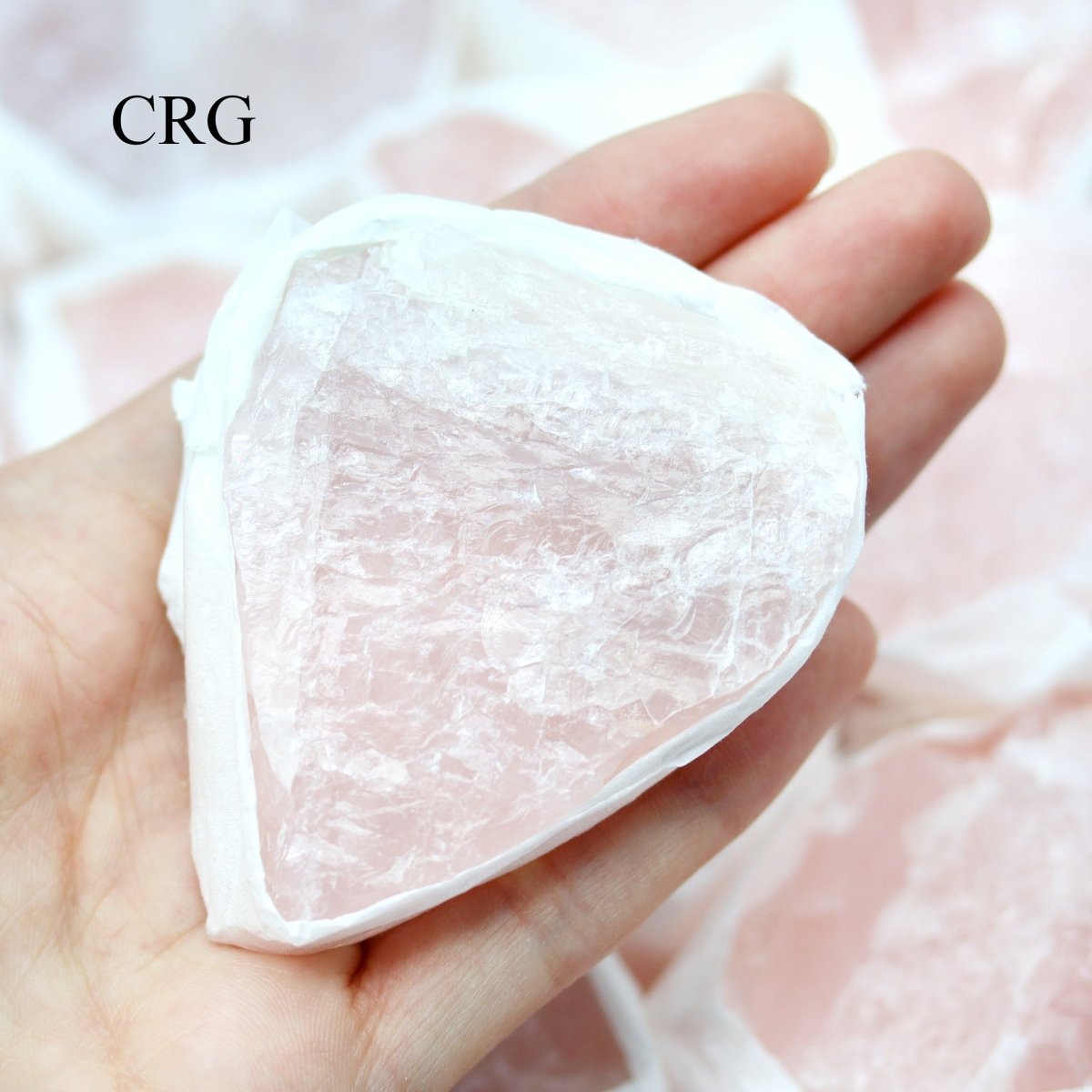 Rose Quartz Rough Large Flat (1 Flat) Size 1.5 to 2.5 Inches Bulk Wholesale Lot