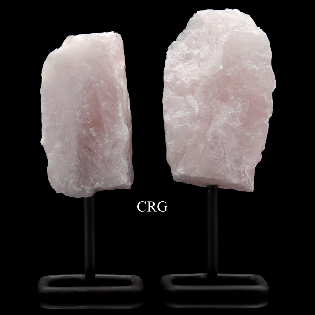 Rose Quartz Specimen on Metal Stand / 4-5" AVG