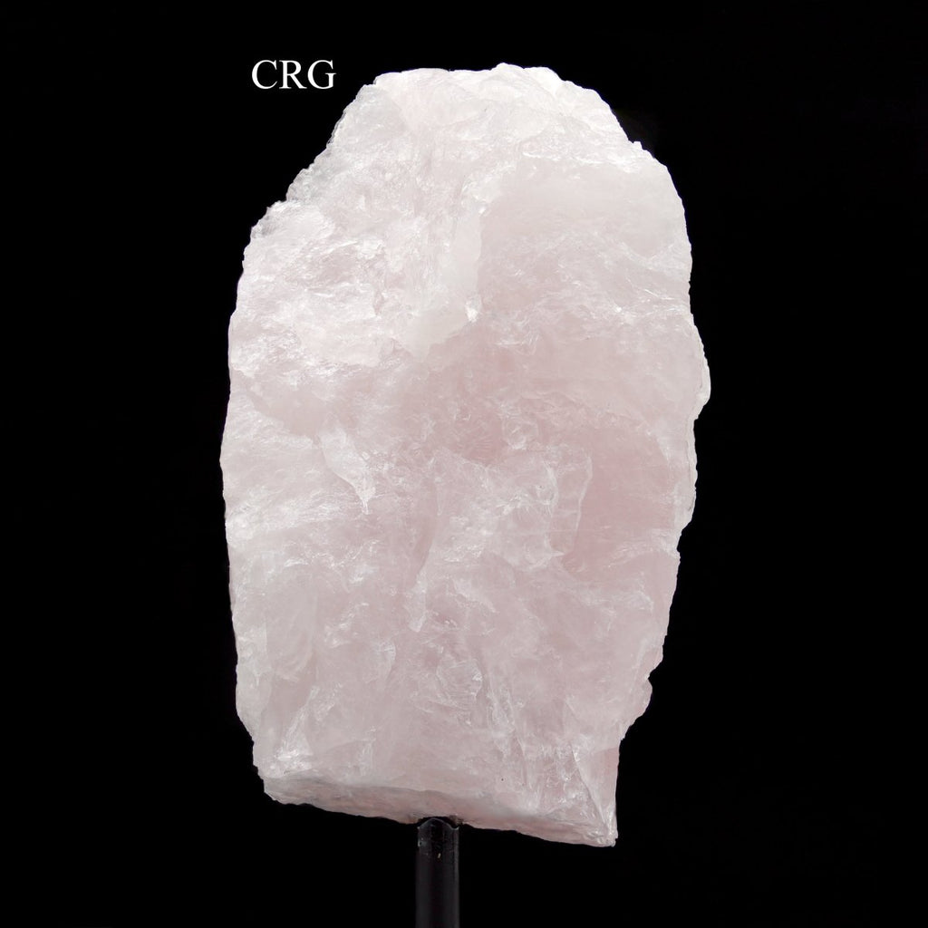Rose Quartz Specimen on Metal Stand / 4-5" AVG