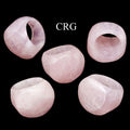 Rose Quartz Polished Gemstone Rings (1 Inch) (5 Pieces)