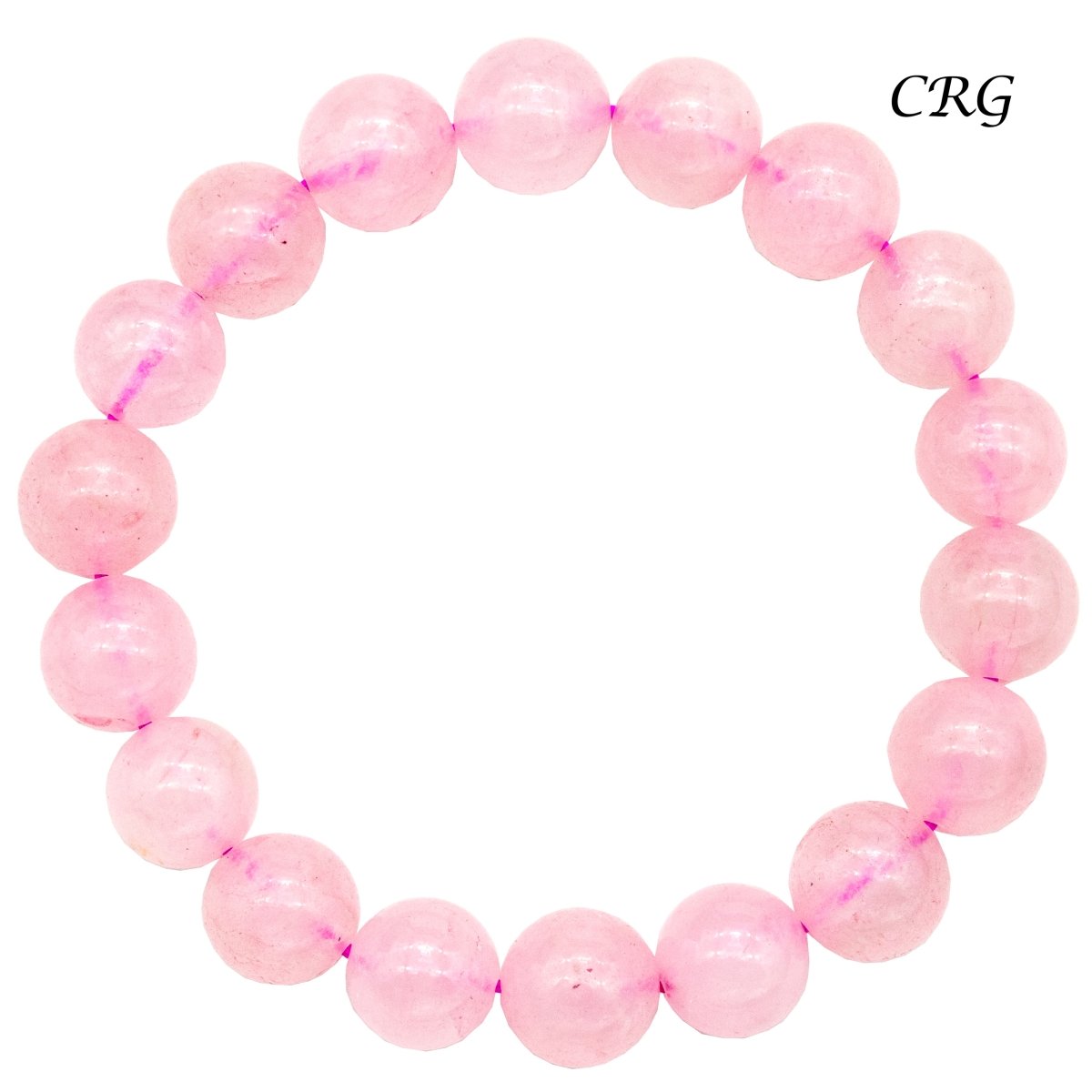 Rose Quartz Tumbled Bracelet (1 Piece) Size 10 mm Tumbled Stretch Bead Jewelry
