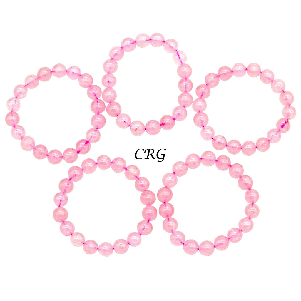 Rose Quartz Tumbled Bracelet (1 Piece) Size 10 mm Tumbled Stretch Bead Jewelry