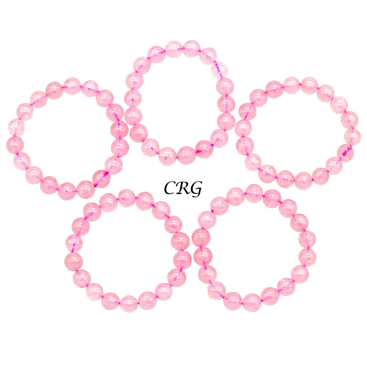 Rose Quartz Tumbled Bracelet (1 Piece) Size 10 mm Tumbled Stretch Bead Jewelry