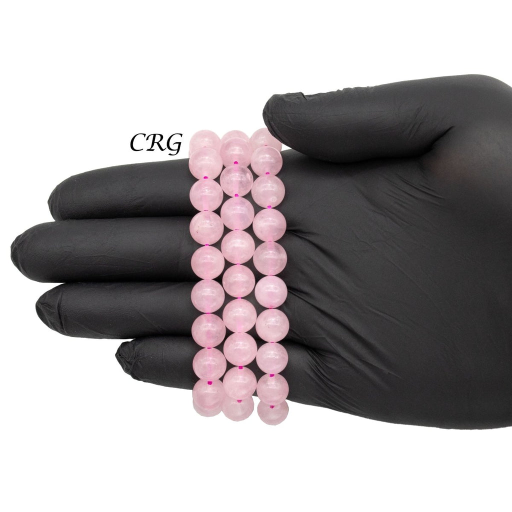Rose Quartz Tumbled Bracelet (1 Piece) Size 10 mm Tumbled Stretch Bead Jewelry