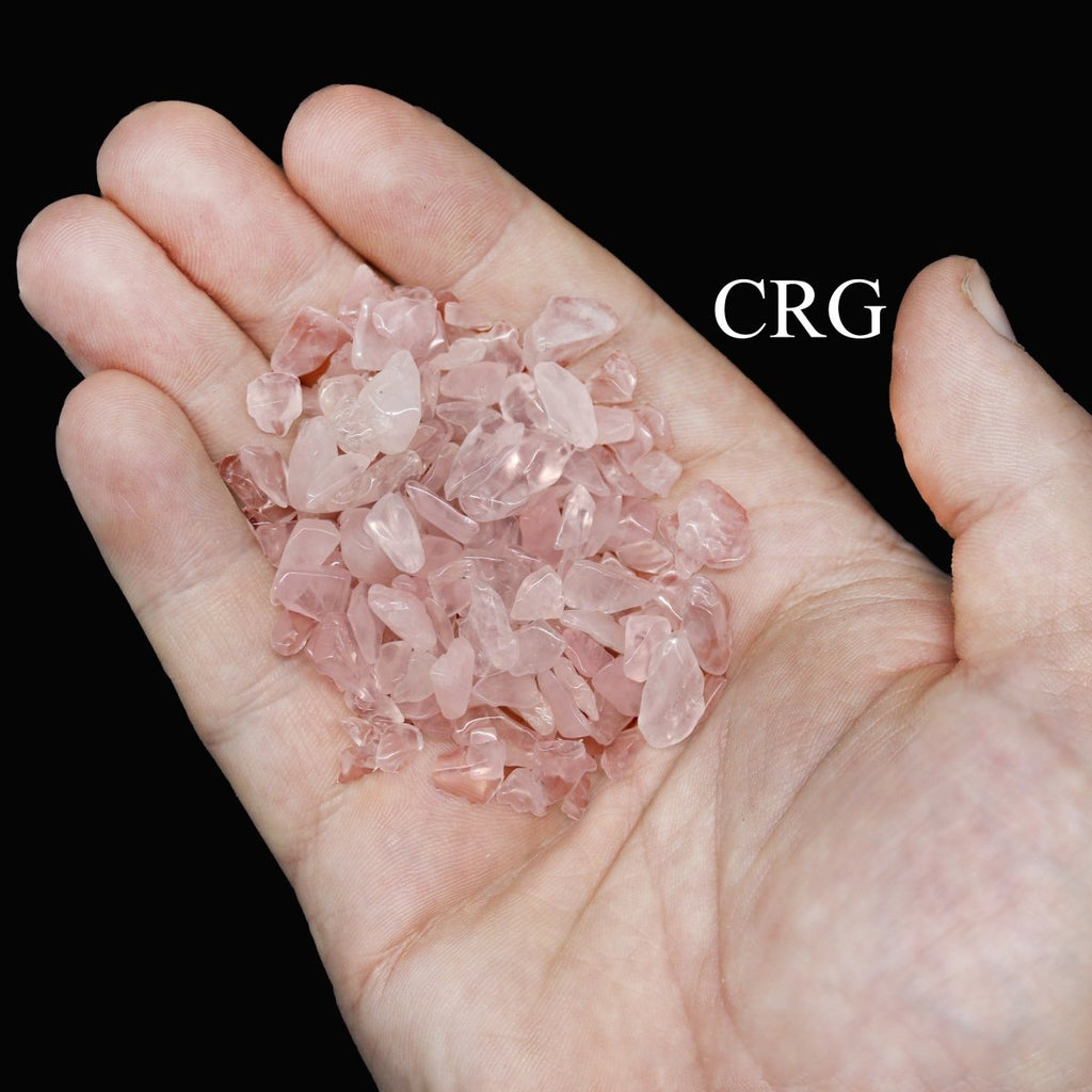 Rose Quartz Tumbled Chips (1 Kilogram) Size 5 to 20 mm Bulk Wholesale Lot Crystals