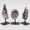 Rough Amethyst on Metal Stand