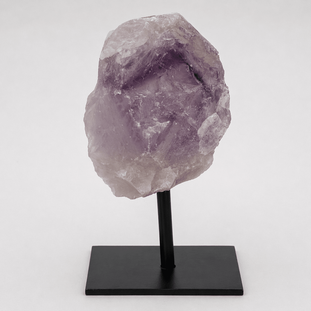 Rough Amethyst on Metal Stand