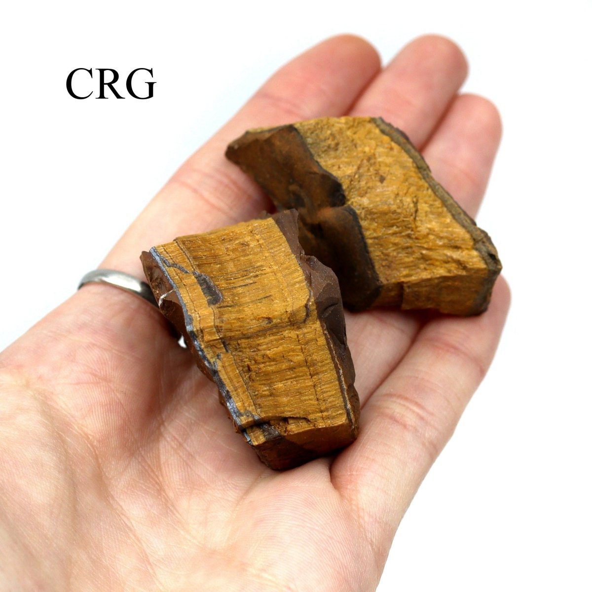Rough Gold Tiger's Eye Boxed Flat (24 Pieces) (1.25 to 1.75 Inches) Bulk Wholesale Crystals Minerals Gemstones