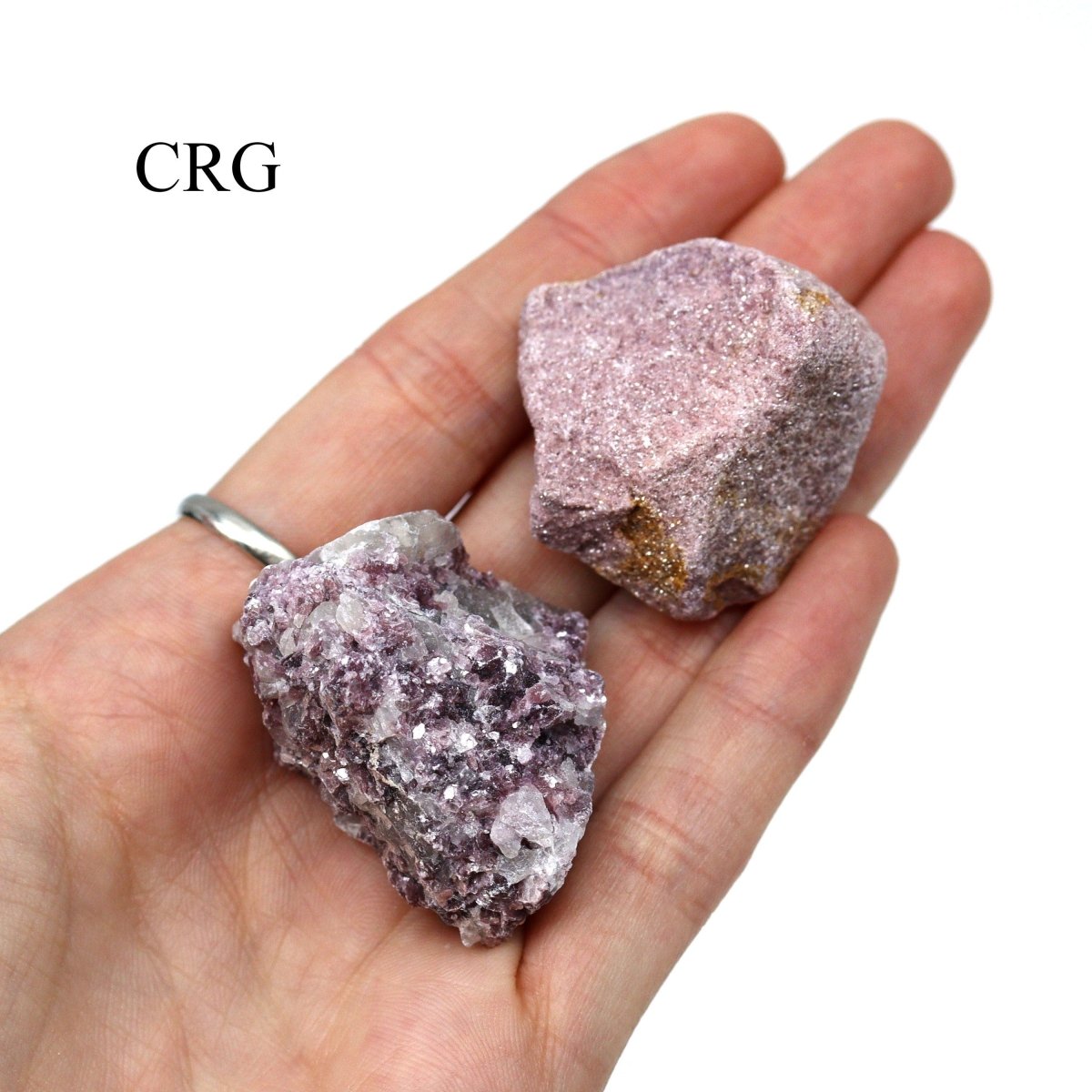 Rough Lepidolite Boxed Flat (24 Pieces) (1 to 1.5 Inches) Bulk Wholesale Crystals Minerals Gemstones