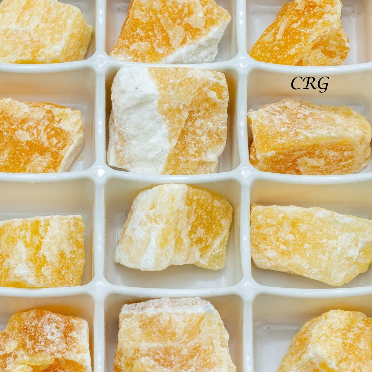 Rough Orange Calcite Flat (24 Pieces)