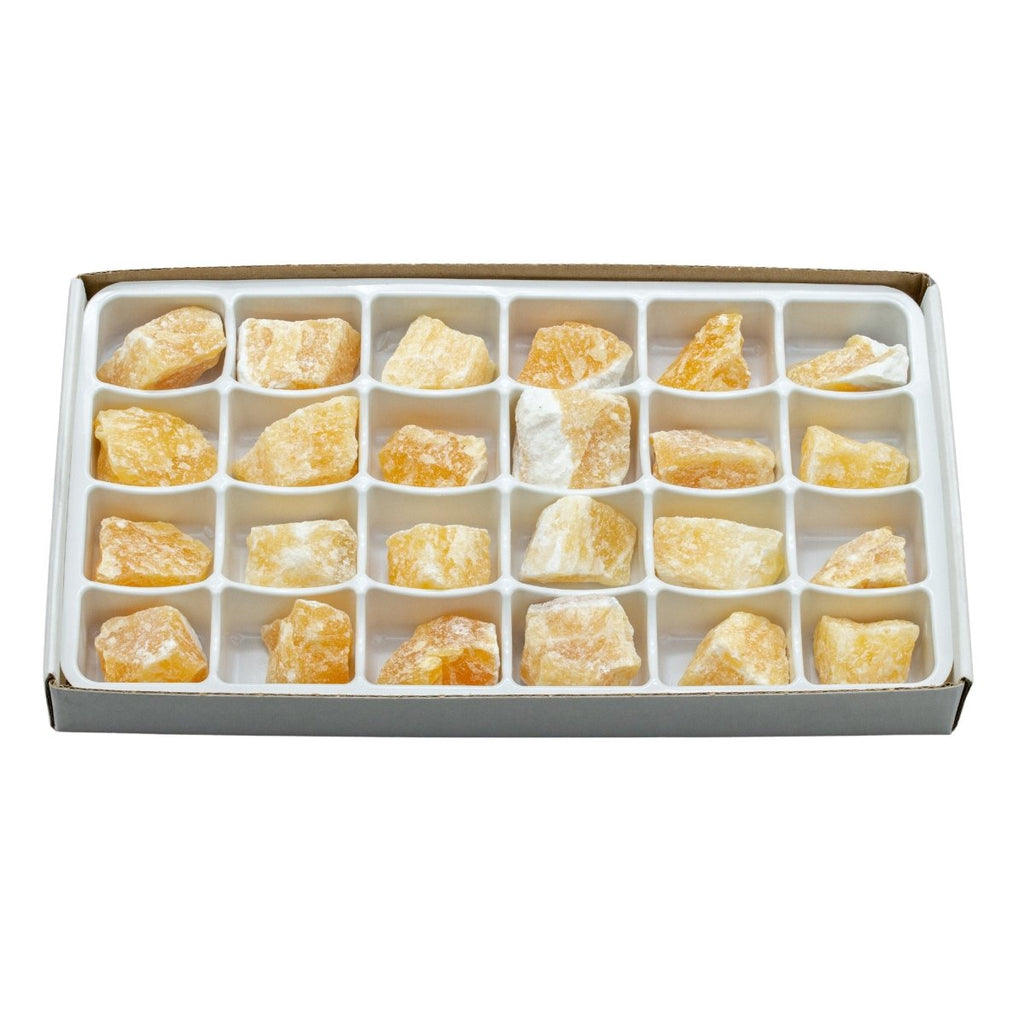 Rough Orange Calcite Flat (24 Pieces)
