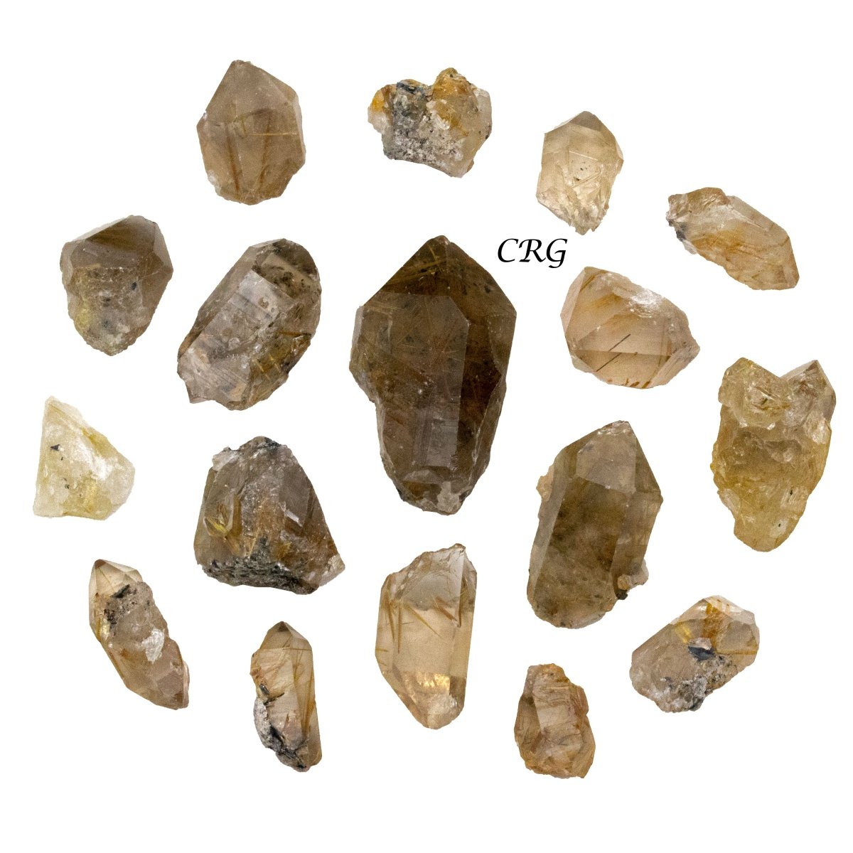 Rutilated Quartz Rough Rock (8 Ounces) Size 25 to 55 mm Bulk Wholesale Lot Crystal Minerals