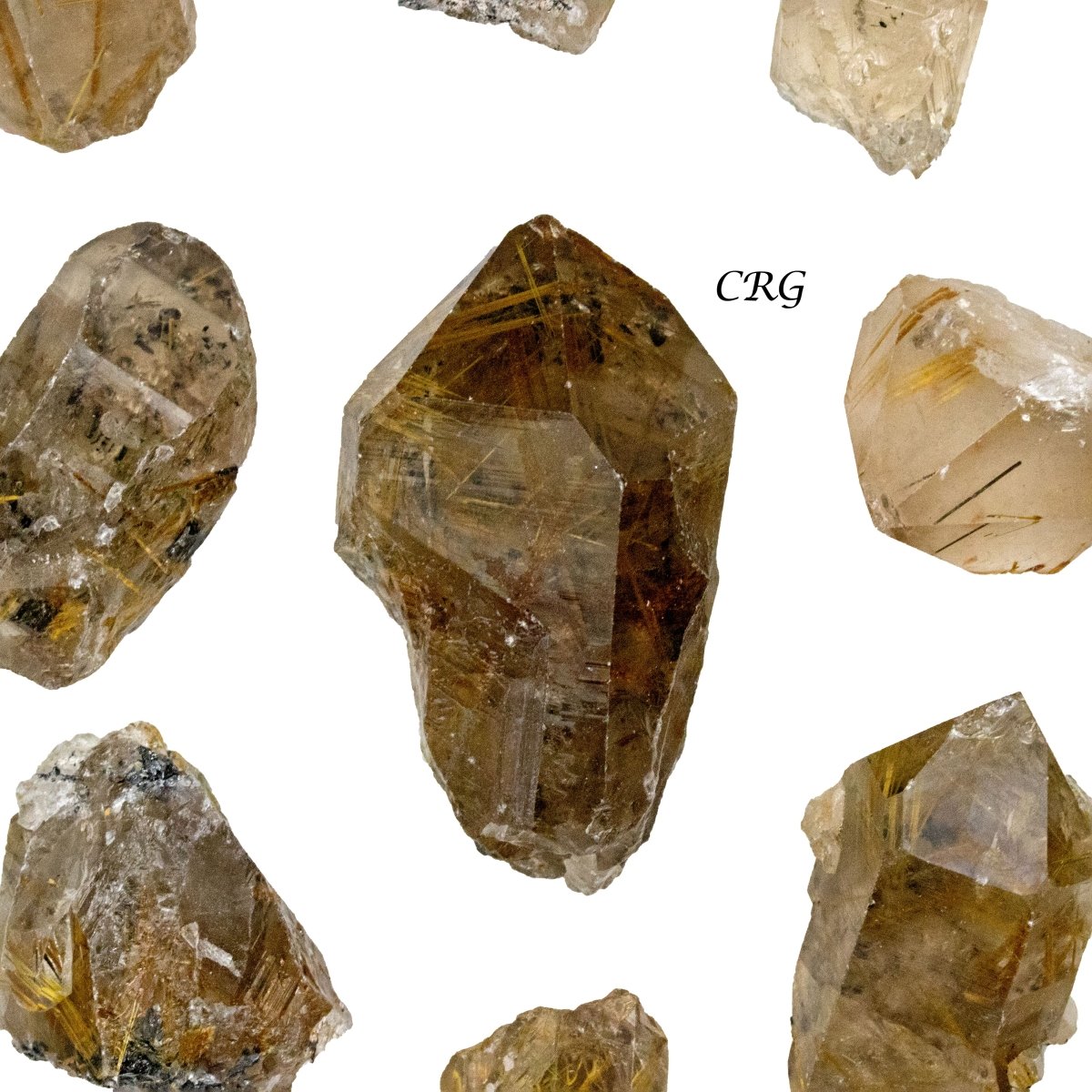 Rutilated Quartz Rough Rock (8 Ounces) Size 25 to 55 mm Bulk Wholesale Lot Crystal Minerals