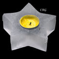 Selenite 5-Point Star Candle Holder 4 inches (1 Piece)
