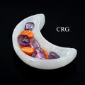 Selenite Crescent Moon Bowl (1 Piece) Size 12 cm Crystal Gemstone Home Decor