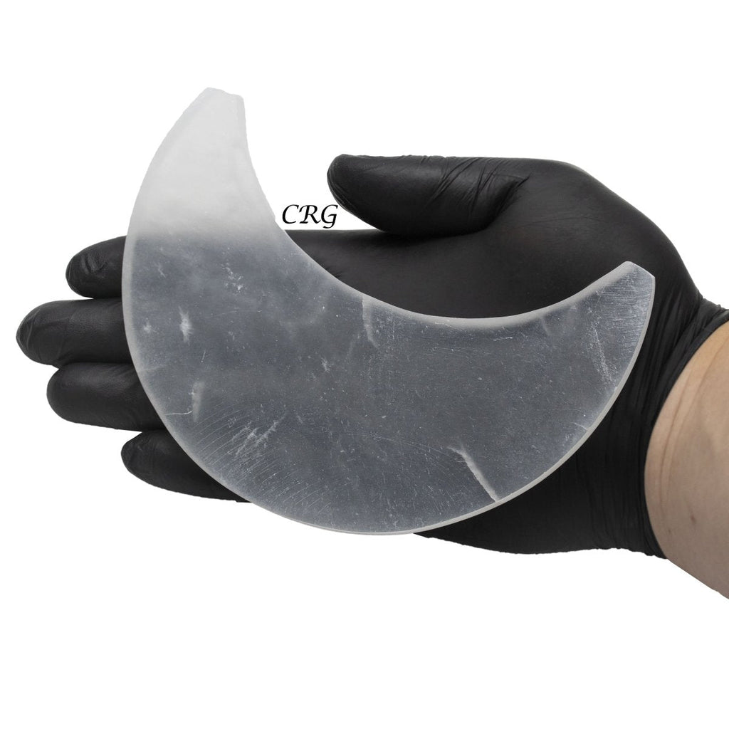 Selenite Crescent Moon Plate 14cm (1 Piece)