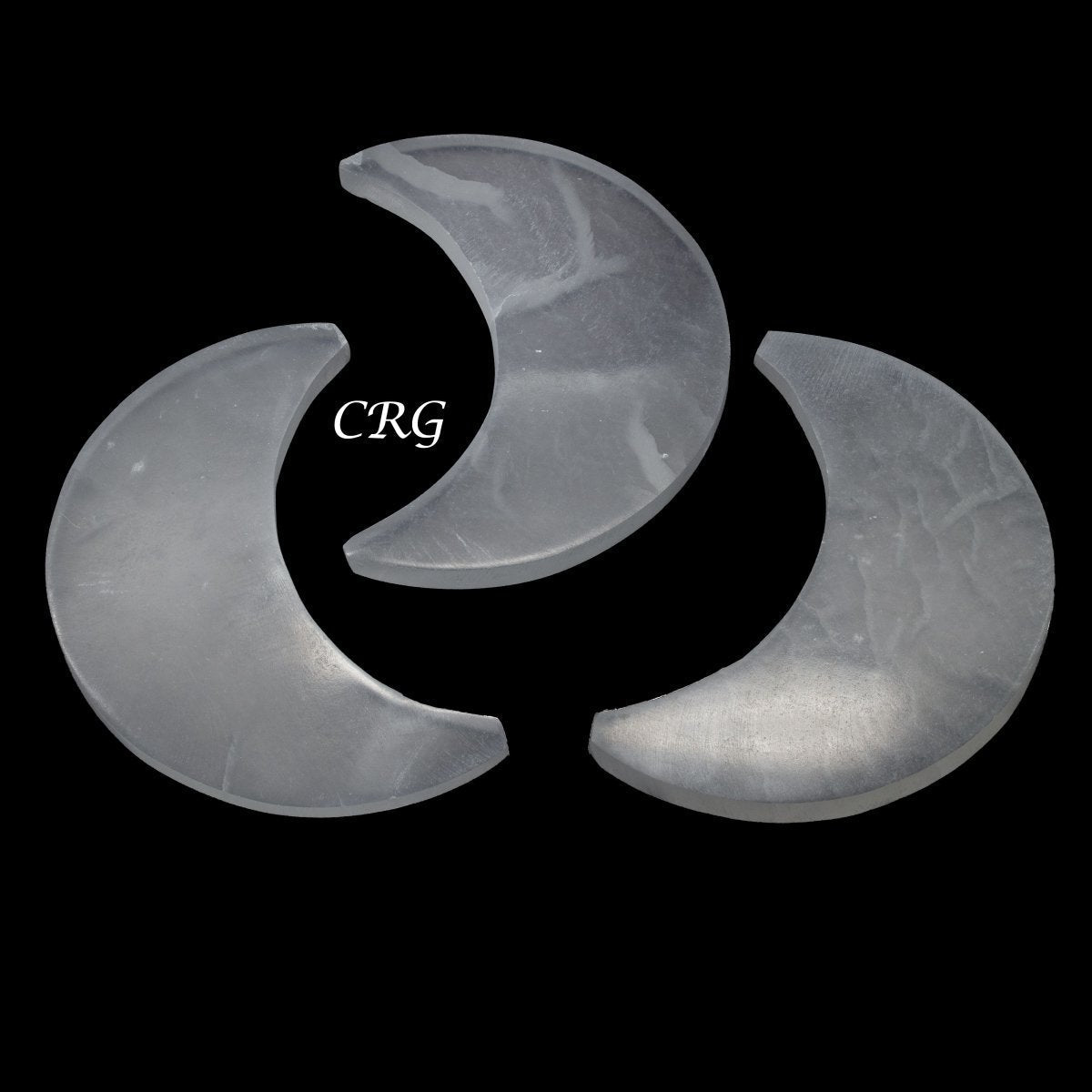 Selenite Crescent Moon Plate 14cm (1 Piece)