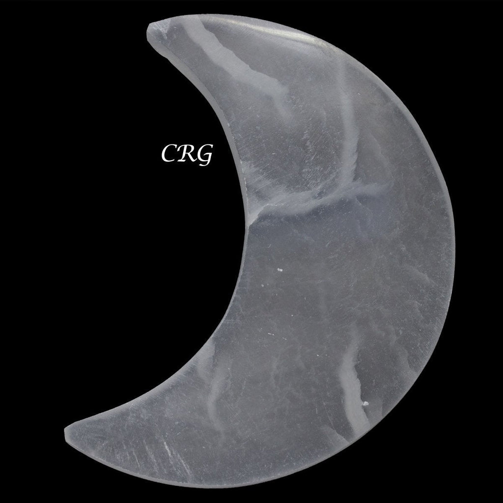 Selenite Crescent Moon Plate 14cm (1 Piece)