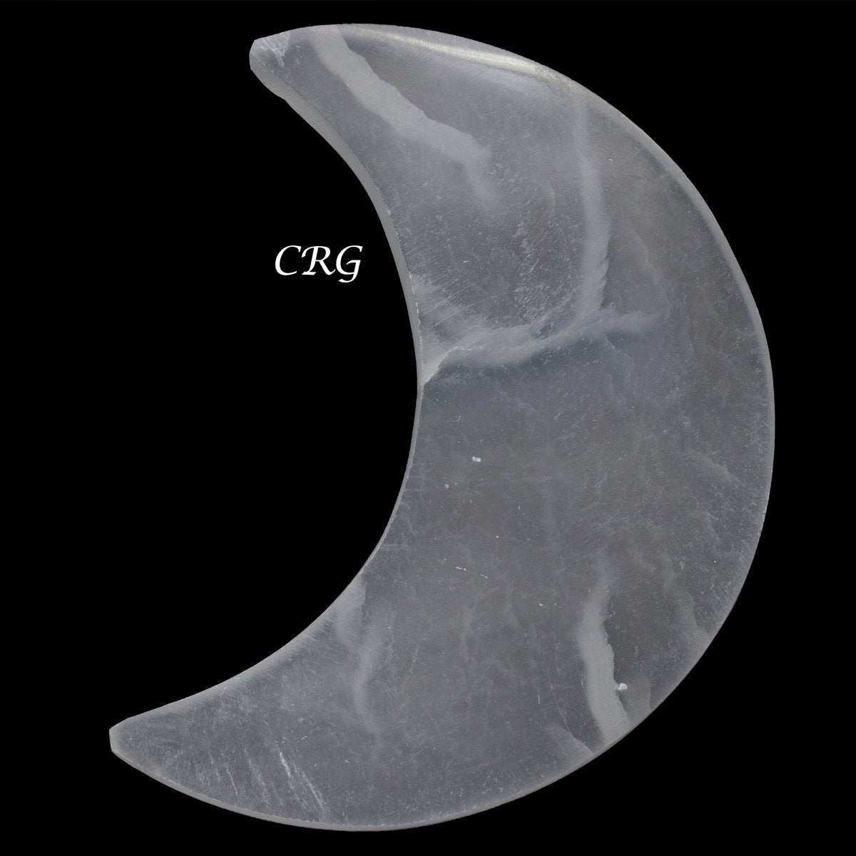 Selenite Crescent Moon Plate 14cm (1 Piece)
