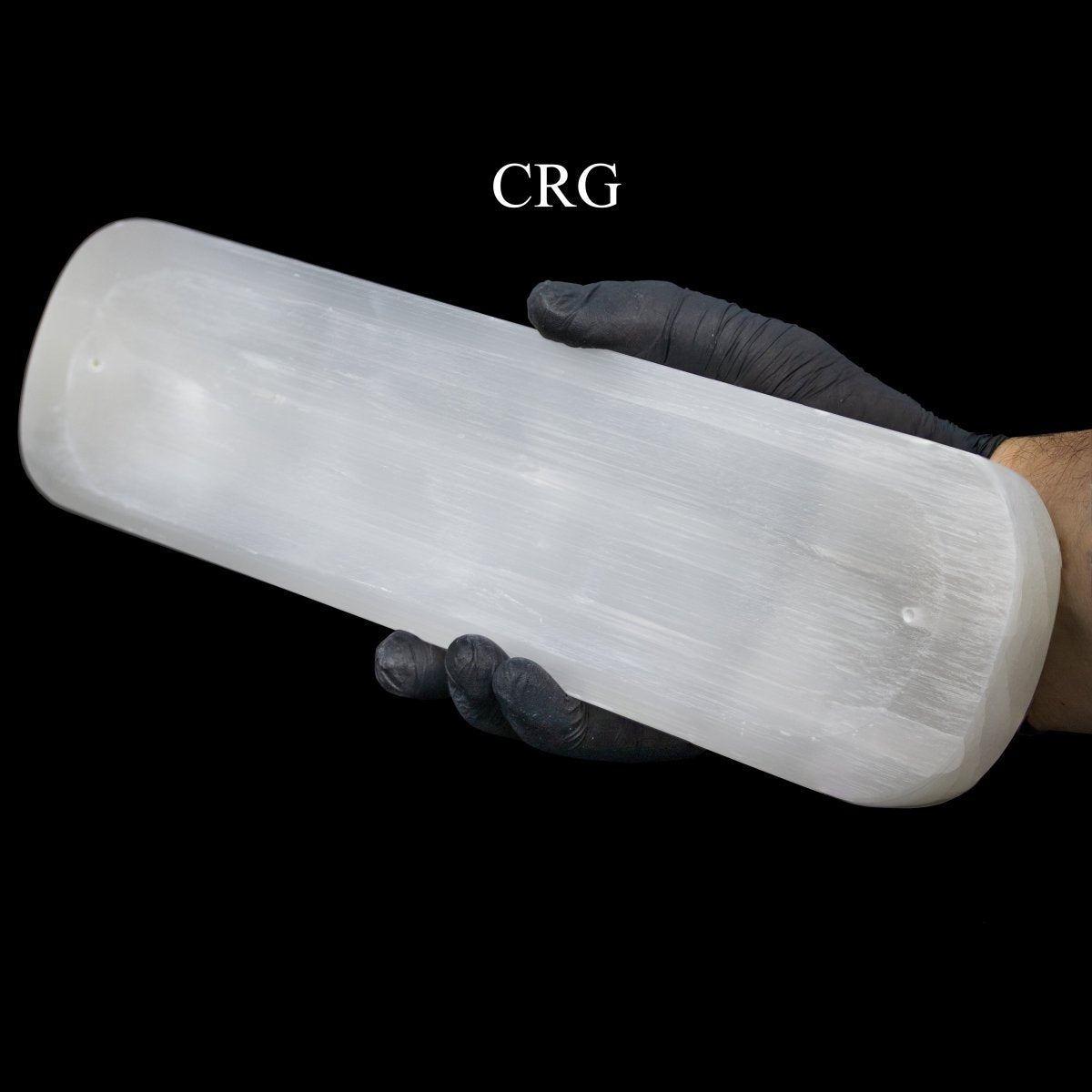 Selenite Double Incense "Boat" (1 Piece) Size 12.5 Inches Crystal Gemstone Decor