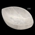 Selenite Marquise Shaped Eye Bowl 10 cm by 6 cm (1 Piece)