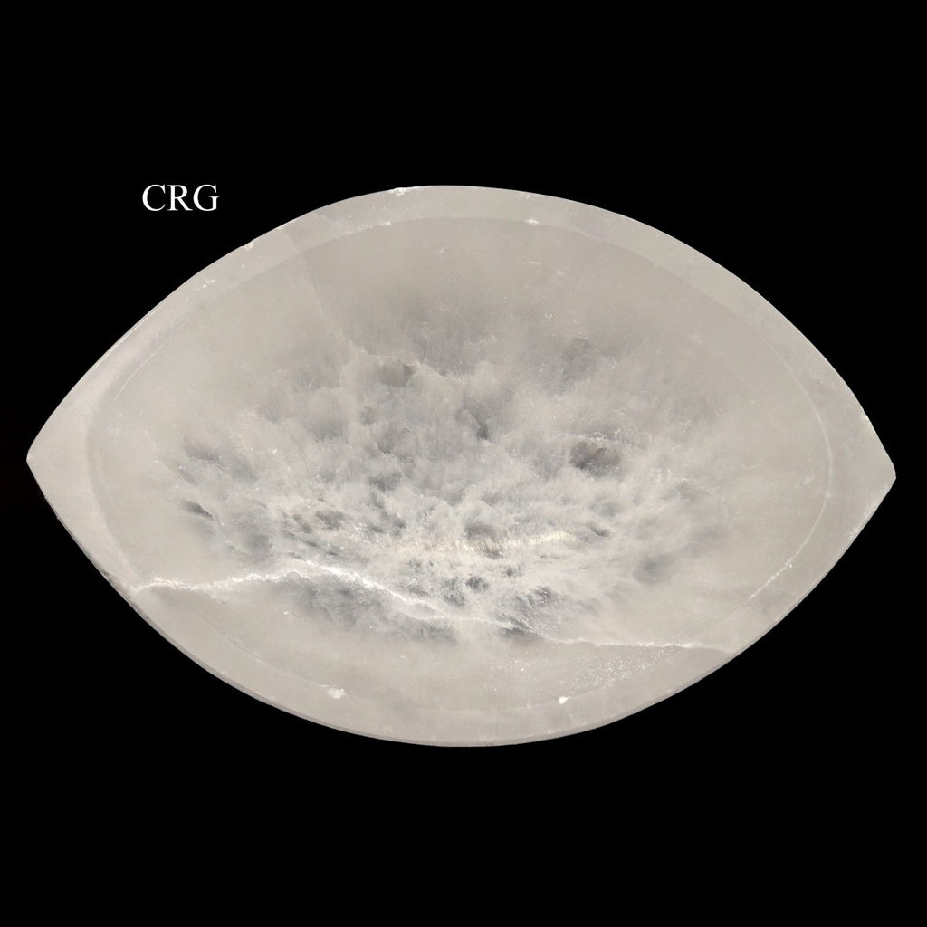 Selenite Marquise Shaped Eye Bowl 10 cm by 6 cm (1 Piece)