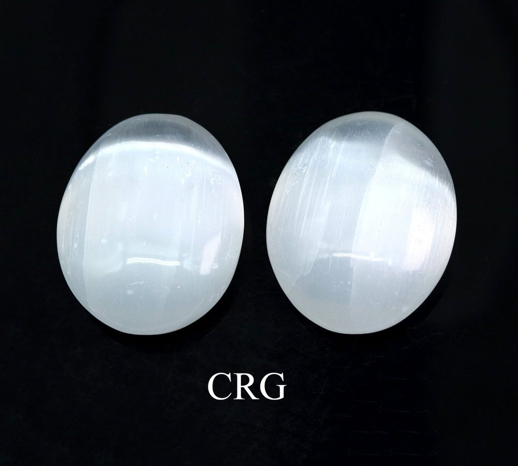 Selenite Gallet Palm Stone (4 Pieces) Size 50 to 65 mm Crystal Gemstone