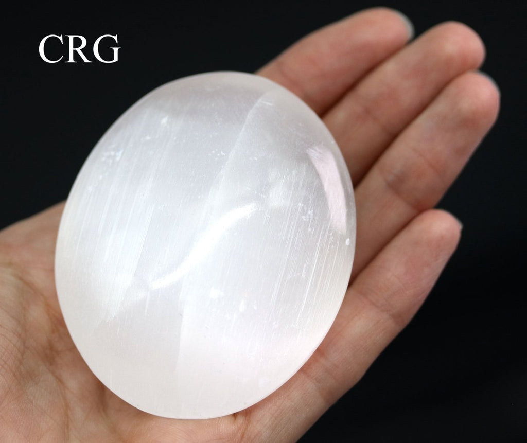 Selenite Gallet Palm Stone (4 Pieces) Size 50 to 65 mm Crystal Gemstone