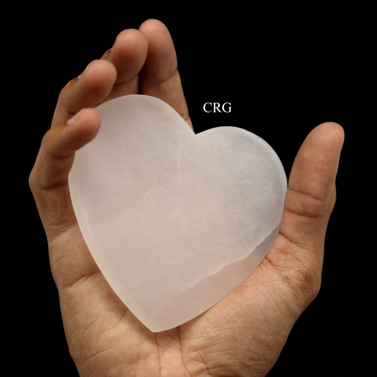 Selenite Heart Slab Plates 4 inch (2 Pieces)