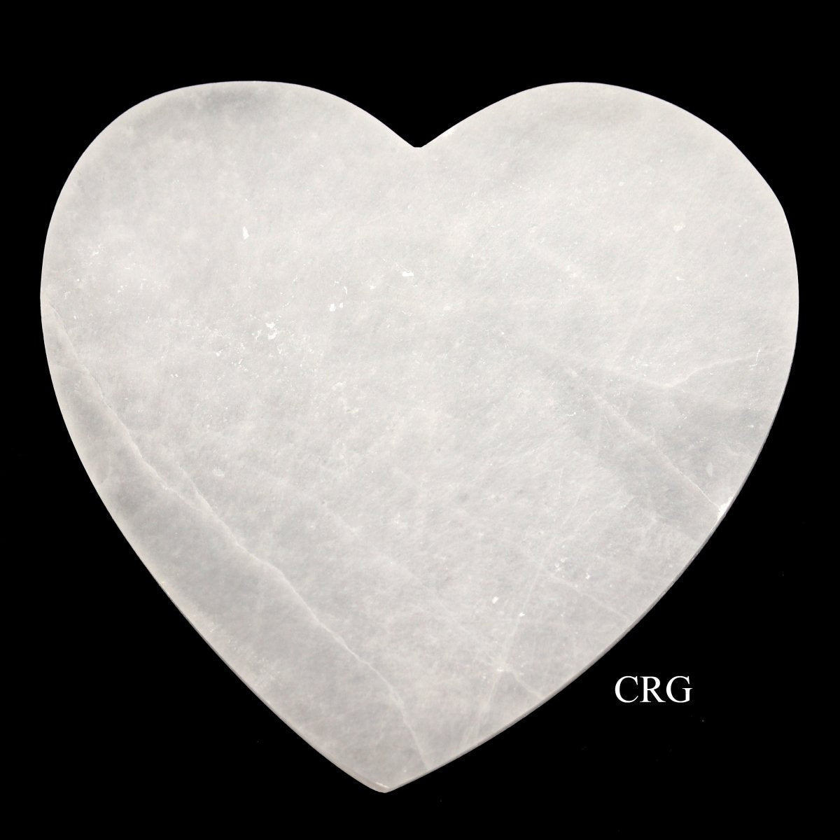 Selenite Heart Slab Plates 4 inch (2 Pieces)