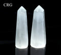 Selenite Obelisk Tower (1 Piece) Size 5 to 6 Inches 6-Sided Faceted Crystal Gemstone Point