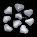 Selenite Pocket Hearts 20 to 40mm (8 Pieces)