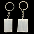 Selenite Rectangle Keychain (40 mm) (1 Piece)