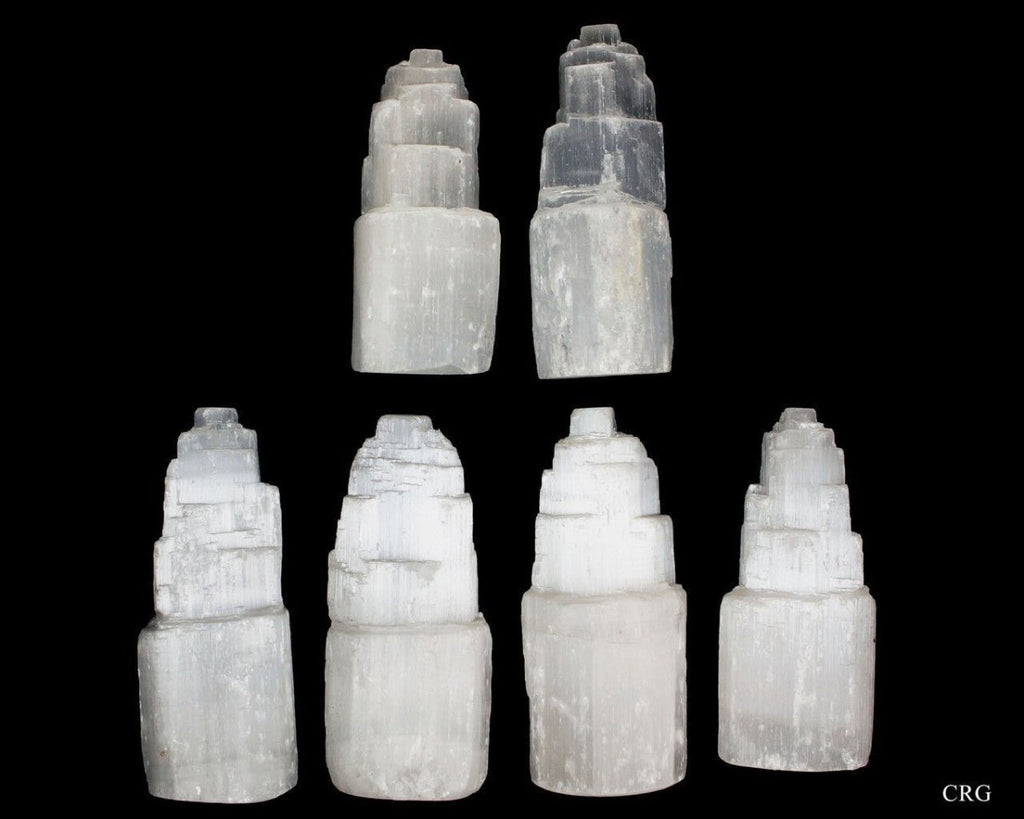 Selenite Small Skyscraper Tower 4 inches (1 Piece)
