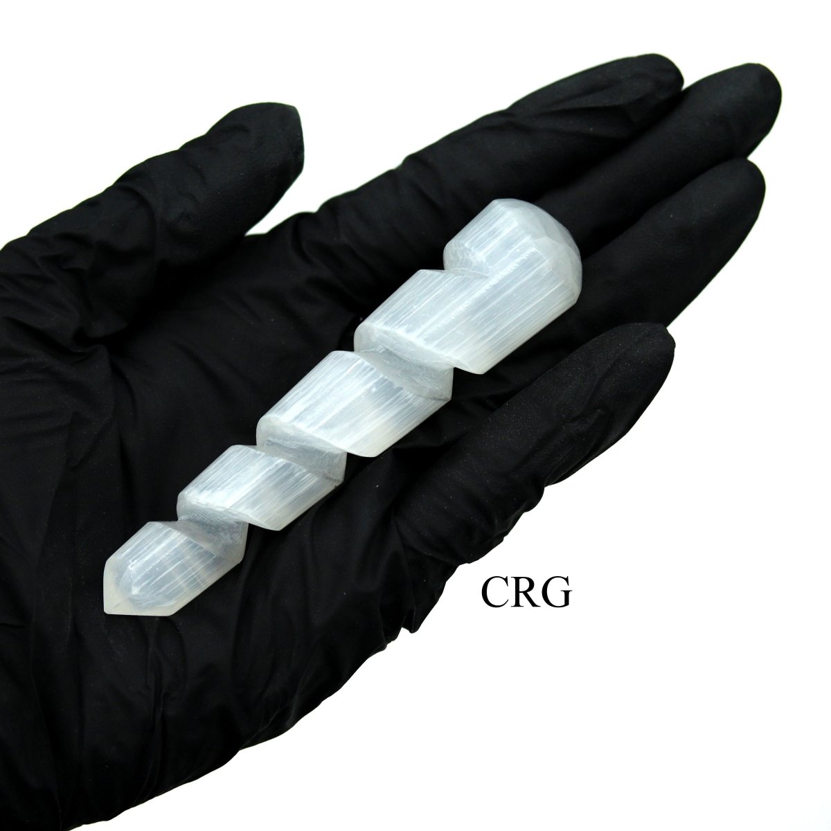 Selenite Spiral Point (4 Pieces) Size 10 cm Hand-Carved Crystal