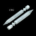 Selenite Thorn Wand with Cylinder Base (2 Pieces) Size 6.5 to 7.5 Inches