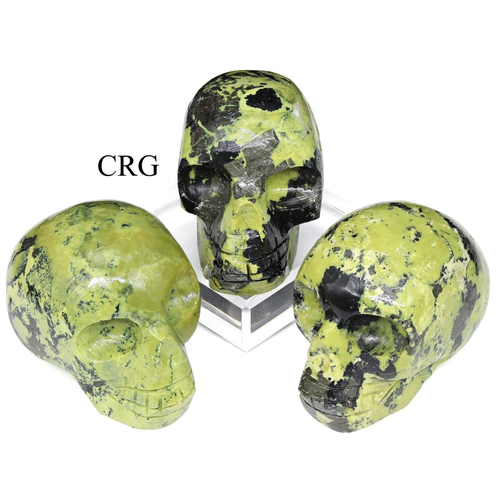 Serpentine Skull (1 Piece) Size 45 to 55 mm Crystal Gemstone Head Carving