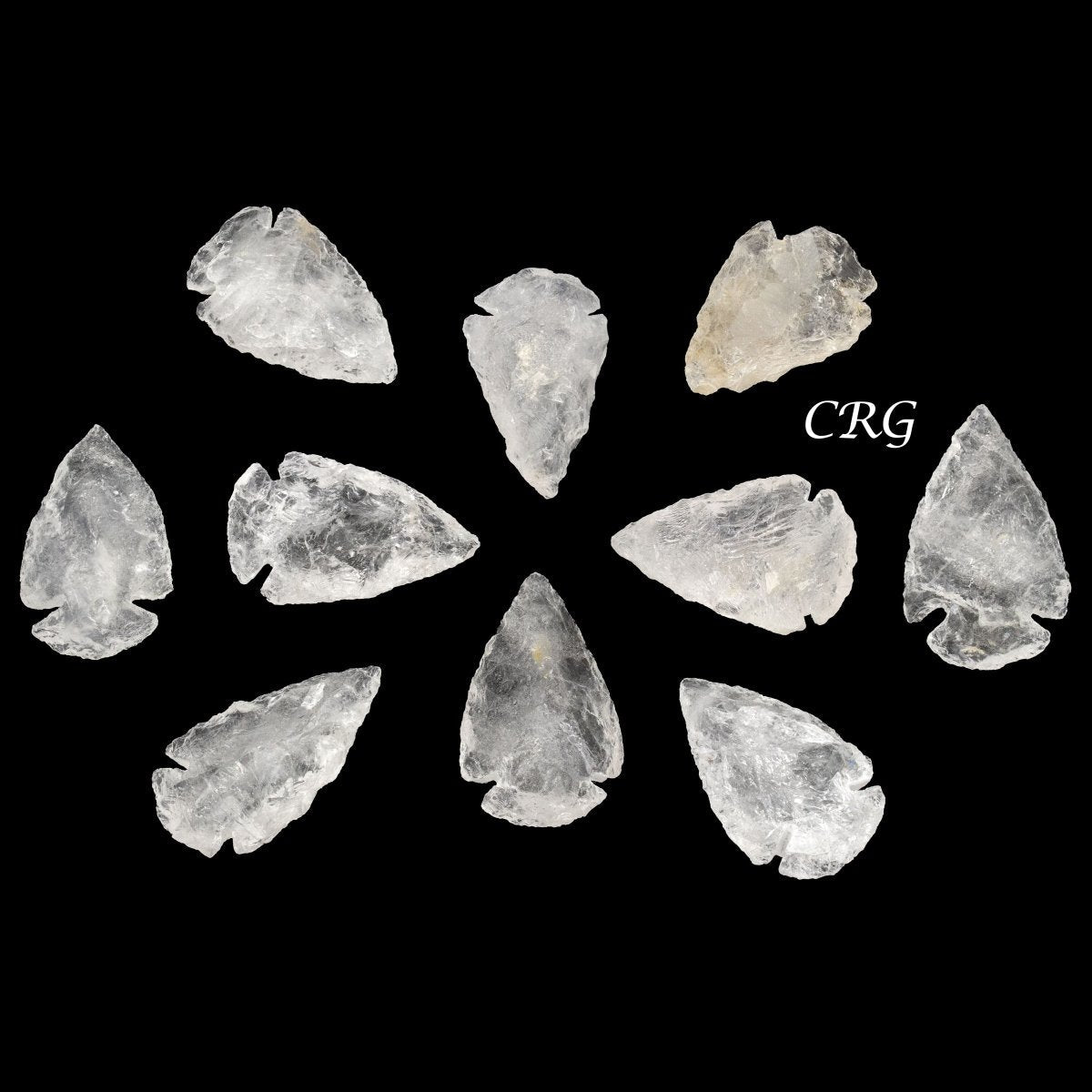 Set of 10 - Natural Quartz Arrowhead