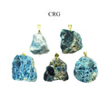Apatite Rough Pendant with Gold Plated Bail (0.5 To 1.5 Inches) (10 Pieces)