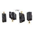 SET OF 10 - Rough Black Tourmaline Pendant with Gold Bail / 1-2" AVG