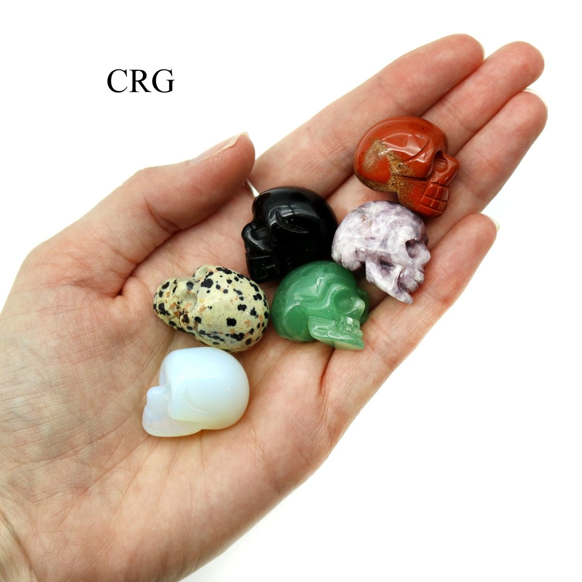 Mini Gemstone Skulls (No Drilled Hole) 1 Inch (12 Pieces)
