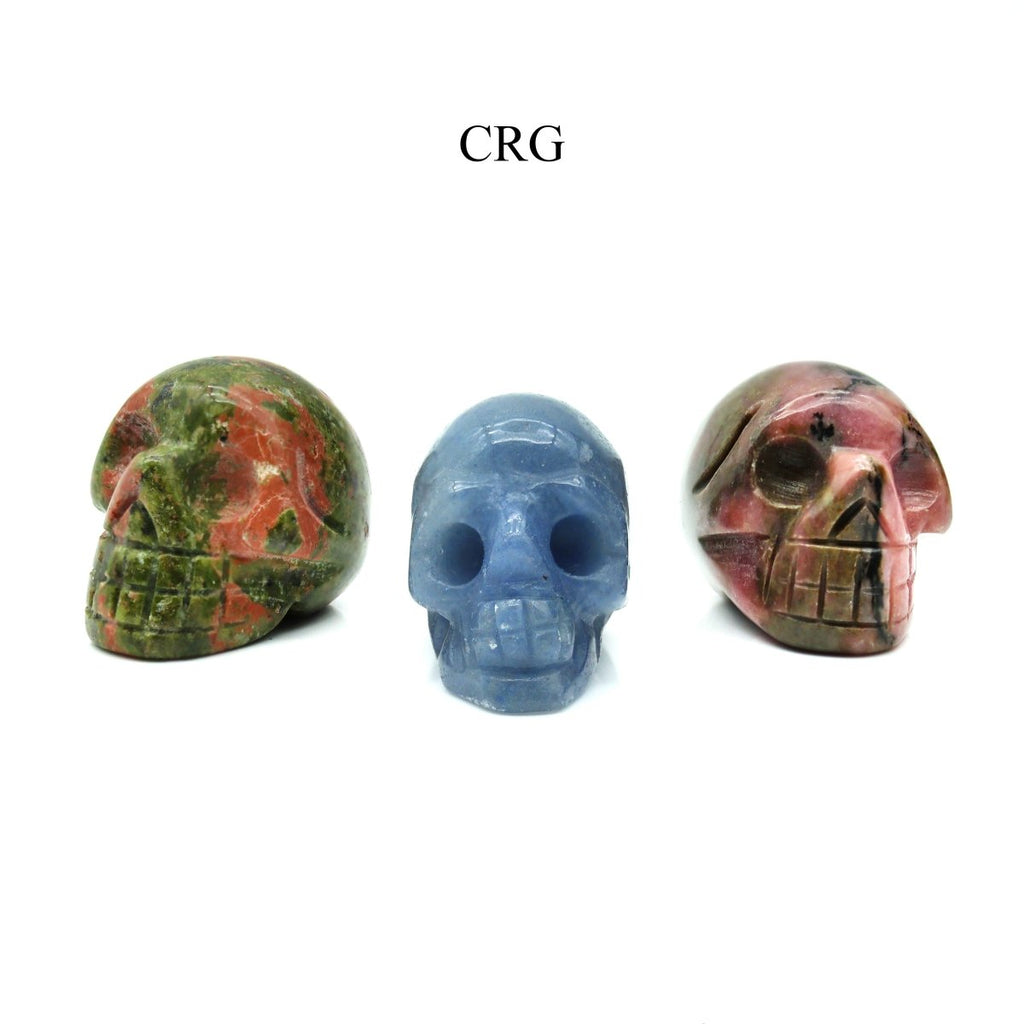 Mini Gemstone Skulls (No Drilled Hole) 1 Inch (12 Pieces)